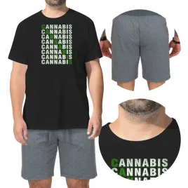 pizama-meska-spodenki-cannabis-weed-wzory-m
