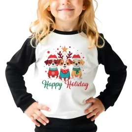 pizama-czarna-dlugi-rekaw-spodnie-happy-holiday-swiateczne-wzory-116-cm