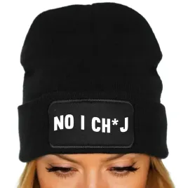 czapka-jesienna-bawelniana-zimowa-czarna-beanie-no-i-ch-j-na-prezent-wzory