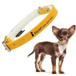 skorzana-obroza-zolty-imie-telefon-gratis-32-cm