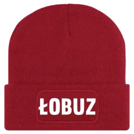 czapka-jesienna-bawelniana-zimowa-czerwona-beanie-lobuz-na-prezent-wzory