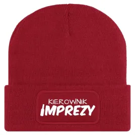 czapka-jesienna-bawelniana-zimowa-czerwona-beanie-kierownik-imprezy-wzory