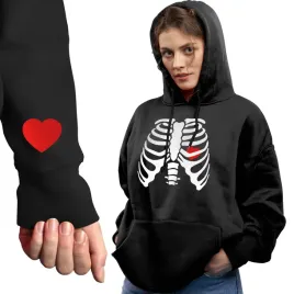 czarna-bluza-damska-z-kapturem-red-heart-in-skeleton-rozmiar-s-wiele-wzorow
