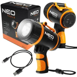 neo-latarka-led-lampa-szperacz-1000lm-5w-350m-kabel-power-bank-4400mah