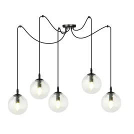 lampa-wiszaca-gigi-5-bl-transparent-pajak-klosze-czarna