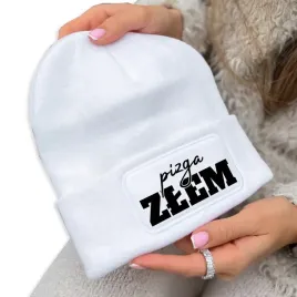 czapka-jesienna-bawelniana-zimowa-biala-beanie-pizga-zlem-ciepla-wzory