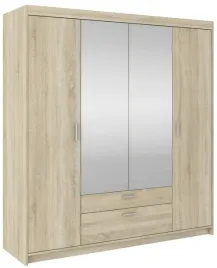 szafa-szeroka-176-cm-sonoma-z-polkami-drazkiem-lustrem-lena-4d-lustro