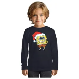 bluzka-swiateczna-dziecieca-koszulka-spongebob-czapka-swieta-122-128