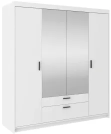 szafa-biala-szeroka-176-cm-z-polkami-drazkiem-lustrem-lena-4d-lustro