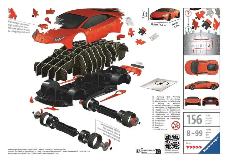 puzzle-3d-lamborghini-huracan-evo-arancio-marka-ravensburger