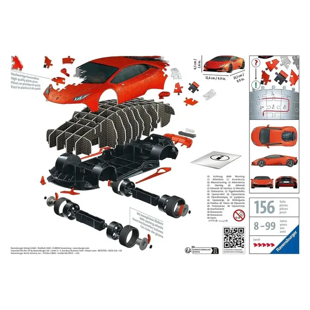 puzzle-3d-lamborghini-huracan-evo-arancio-material-plastik