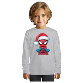 bluzka-swiateczna-dziecieca-koszulka-spiderman-czapka-mikolaj-122-128