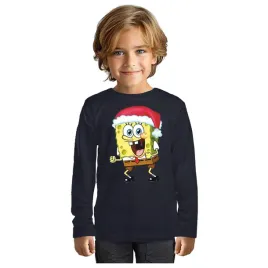 bluzka-swiateczna-dziecieca-koszulka-spongebob-swiateczna-czapka-146-152
