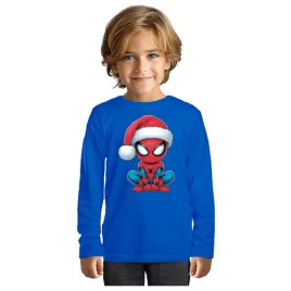 bluzka-swiateczna-dziecieca-koszulka-spiderman-czapka-mikolaj-122-128