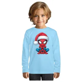 bluzka-swiateczna-dziecieca-koszulka-spiderman-czapka-mikolaj-122-128
