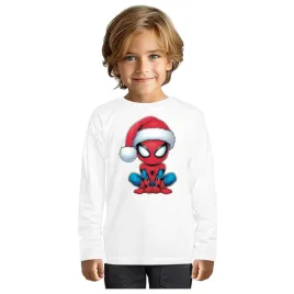 bluzka-swiateczna-dziecieca-koszulka-spiderman-czapka-mikolaj-122-128