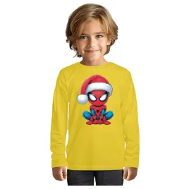 bluzka-swiateczna-dziecieca-koszulka-spiderman-czapka-mikolaj-110-122