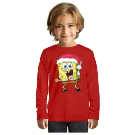 bluzka-swiateczna-dziecieca-koszulka-spongebob-swiateczna-czapka-146-152