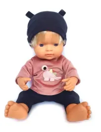 ubranko-dla-lalek-koplet-bluzka-getry-czapka-miniland-32-38-cm-kolory