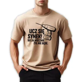 pizama-meska-bezowa-synek-ucz-sie-dla-taty-prezent-wiosna-xl-top-wzory