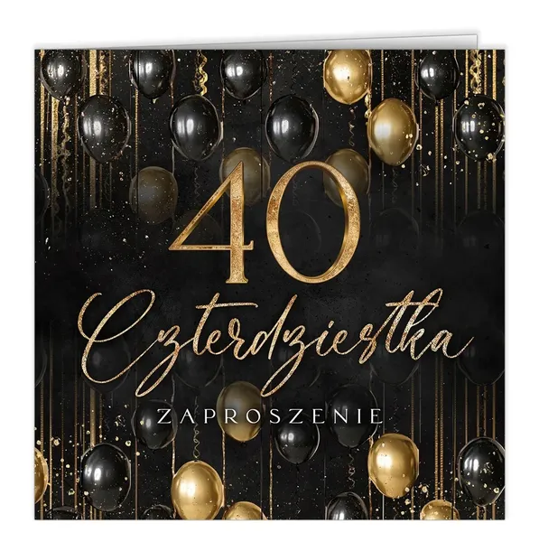 Zaproszenia na 40 Urodziny Koperta C10