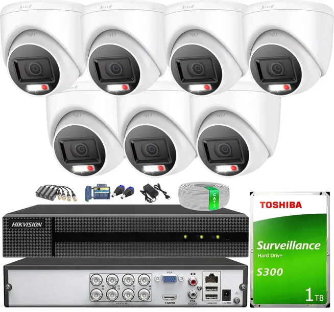 Zestaw do Monitoringu Domu 8MPx 7 Kamer TVI-T8M-20DL Hilook by Hikvision