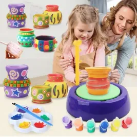 kolo-garncarskie-glina-farby-zestaw-kreatywny