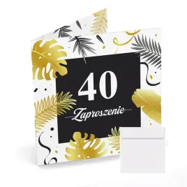 zaproszenia-na-40-urodziny-czterdziestka-zlote-liscie-koperta-x10