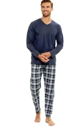 pizama-meska-darren-3294-granat-rozmiar-3xl-bawelna-100percent