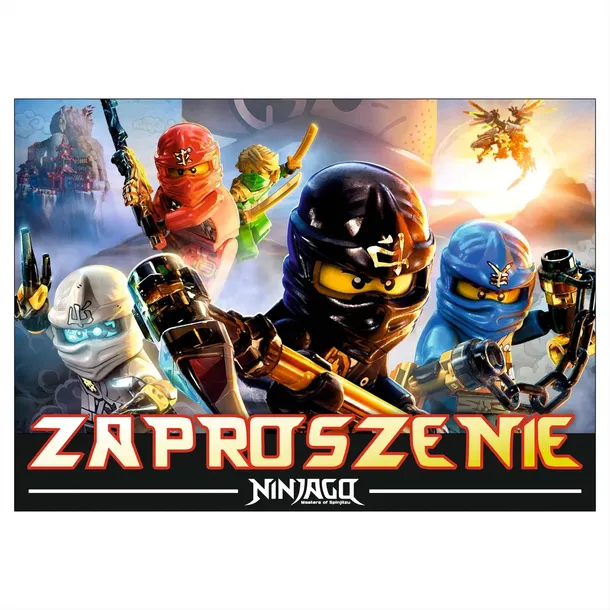 ZAPROSZENIE ZAPROSZENIA LEGO NINJAGO NINJA GO x10