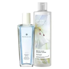 avon-zestaw-2-kosmetykow-perceive-spray-75-ml-zel-biala-lilia-250-ml