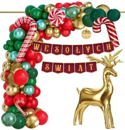 balony-boze-narodzenie-dekoracje-swiateczne-baner-wesolych-swiat-jelen