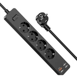 kaku-listwa-zasilajaca-4-gniazda-230v-3xusb-typ-c-czarna