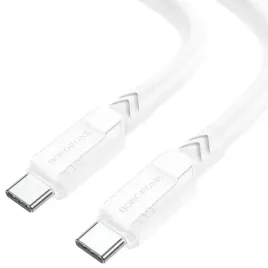 borofone-kabel-bx81-goodway-typ-c-na-typ-c-pd-60w-3a-1-metr-bialy