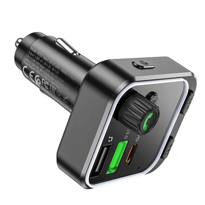borofone-transmiter-fm-bc53-highway-mp3-bluetooth-2xusb-typ-c-qc-3-0-stan-nowy