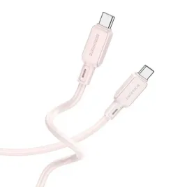 borofone-kabel-bx94-crystal-color-typ-c-na-typ-c-60w-3a-1-metr-jasnoroz