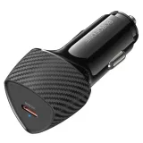 borofone-ladowarka-samochodowa-bz31b-solid-typ-c-pd-30w-czarna-zlacza-usb-typ-c