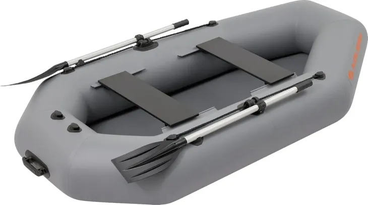Ponton Kolibri K-240TL z podłogą rolowaną pawężą listwą odbojową ciemnoszar