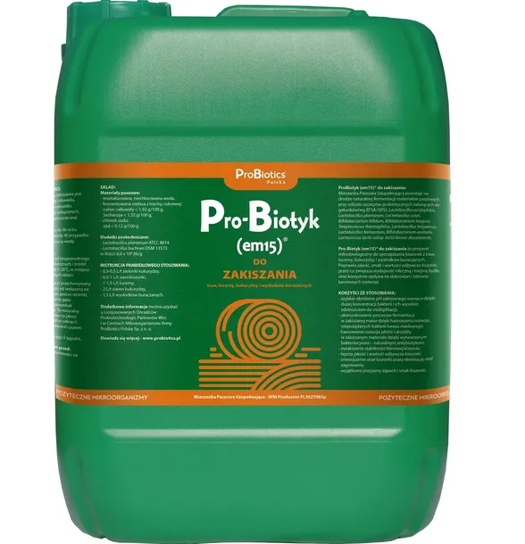 Probiotyczny ZAKISZACZ Do Kukurydzy, Lucerny, Traw, itp. (BEZ PLEŚNI) 10L