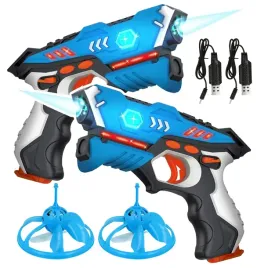 2x-pistolet-na-podczerwien-laserowy-karabin-paintball-zestaw-ruchomy-cel