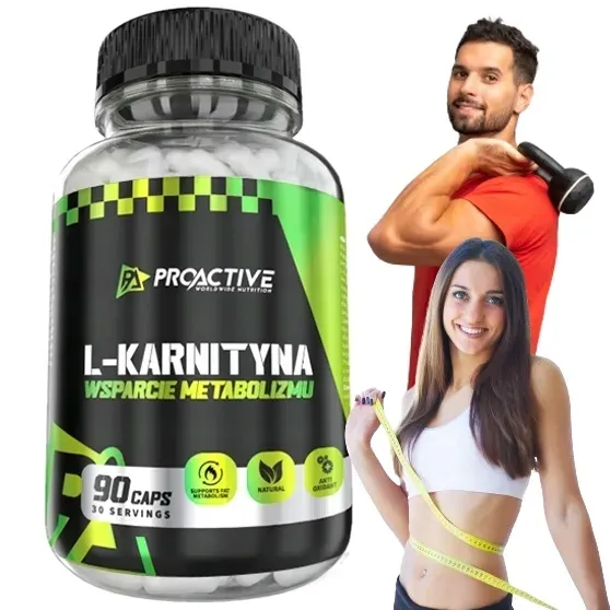 ODCHUDZANIE wsparcie metabolizmu ProActive L-Karnityna 900mg 90 kaps.