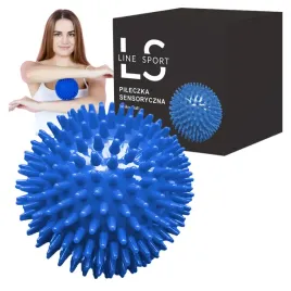 pilka-sensoryczna-spiky-ball-line-sport-pileczka-do-masazu-10-cm-niebieska