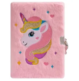 pamietnik-jednorozec-wlochacz-notes-unicorn-z-klodka-i-kluczykami-pluszowy