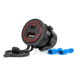 ladowarka-samochodowa-z-gniazdami-usb-wodoodporna-usb-usb-c-qc3-0-12v-24v
