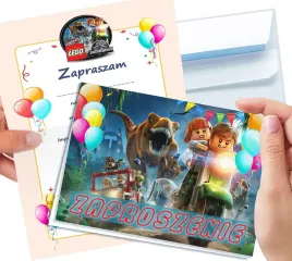 zaproszenie-lego-jurassic-world-owen-na-urodziny-dziecka-koperta-gratis