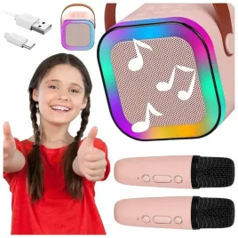 zestaw-do-karaoke-2szt-mikrofon-glosnik-bezprzewodowy-rozowy-bluetooth