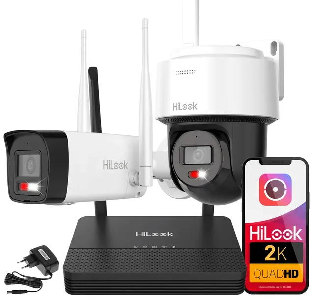 Zestaw Monitoringu WiFi 4MPx EasyLink HiLook by Hikvision z kamerą Obrotową