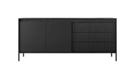 komoda-senso-187-cm-czarny-mat-ryflowana
