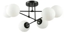 lampa-wiszaca-sufitowa-zyrandol-czarna-biale-kule-led-e27