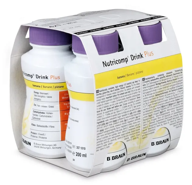 NUTRI comp DRINK zestaw 12 x 200ml smak bananowy